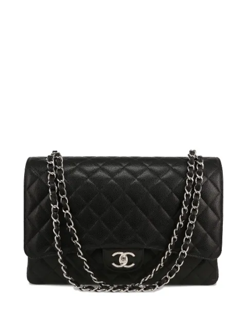 CHANEL Pre-Owned 2020's Timeless Maxi Jumbo leather shoulder bag Black 402744