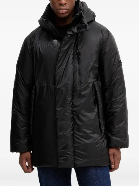 Rains 17240 Torna Insulated hooded panelled jacket Black 17240