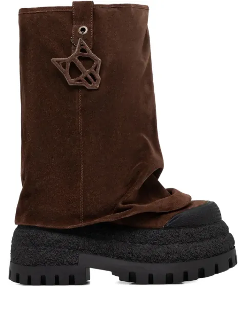 NAKED WOLFE 90mm Disturb suede boots Brown DISTURBCHOCOLATE
