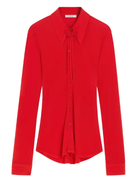LEMAIRE neck-cord long-sleeve shirt Red SH1196LJ1040