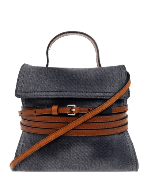 Moschino Tie Me denim belted mini bag Grey MC4244PP0NOO1