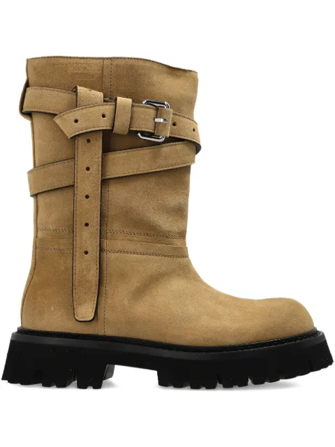 Moschino buckle-strap boots Neutrals MA26054G0NME0