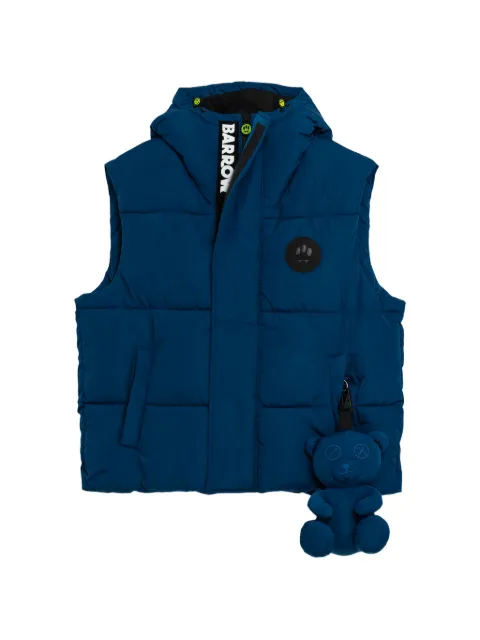 BARROW hooded puffer gilet Blue F5BWUAPF015