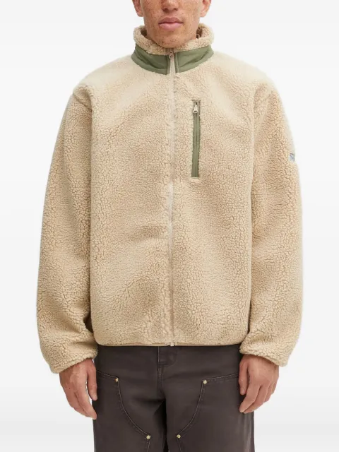 NO PROBLEMO zipped fleece jacket Neutrals NP7000504