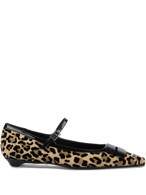 Chantal leopard-print ballet flats Brown 2411CAMOSCIOVERNICEMACULATONERO