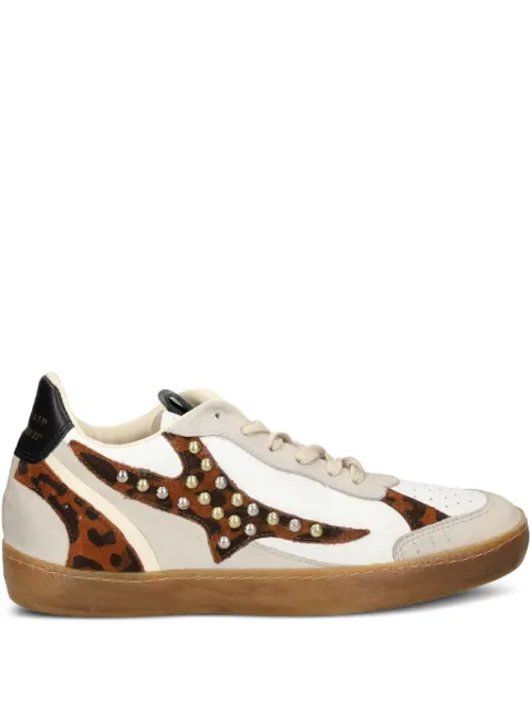 A.S.98 studded animal-print sneakers White C10108