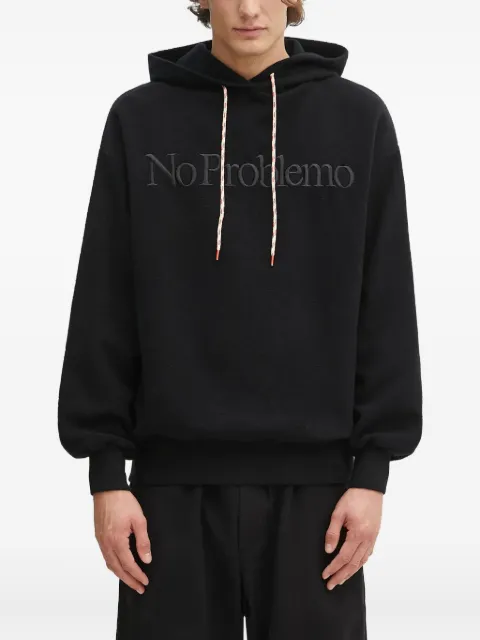 NO PROBLEMO logo-embroidered hoodie Black NP2002204