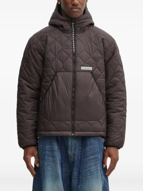 NO PROBLEMO quilted hooded jacket Brown NP7113004