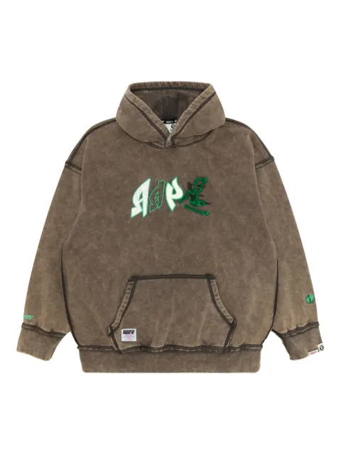 A BATHING APE® graphic-print hoodie Brown ASWD331XXP