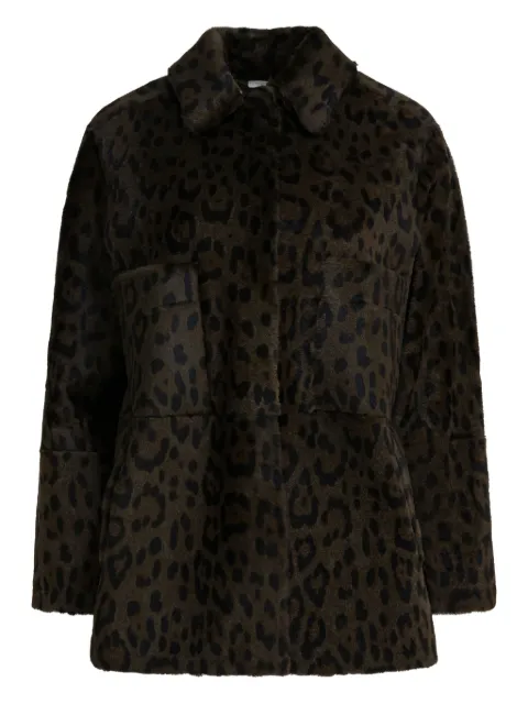 FURLING BY GIANI leopard pockets coat Brown PERLAAGNELLOLEOPARDOMILITARE