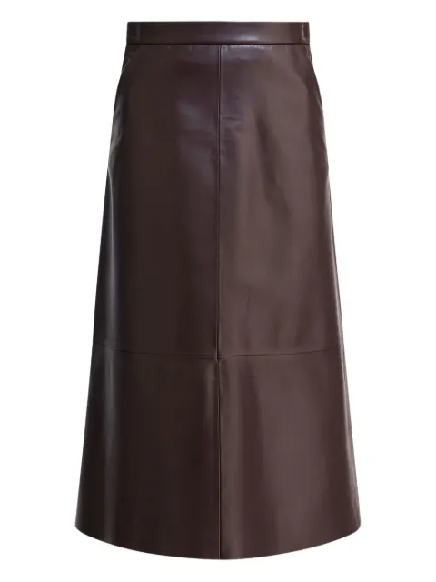 FURLING BY GIANI leather panelled skirt Brown GWENDANAPPAGLOVEBORDEAUX