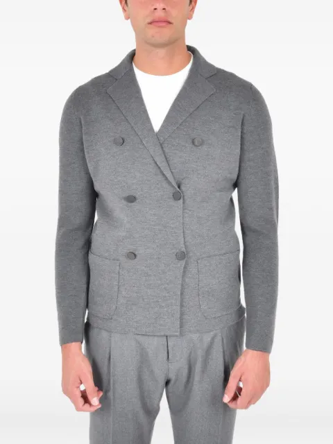 Drumohr double-breasted wool blazer Grey D1D461N670