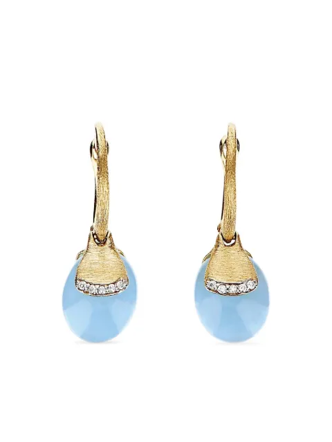 NANIS 18K yellow gold aquamarine and diamond earrings Gold OS19587