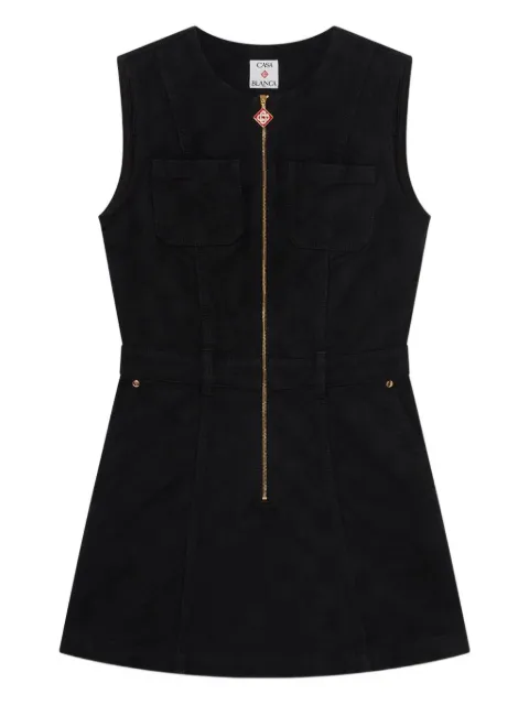 Casablanca zip-pocket mini dress Black WAW25DR177