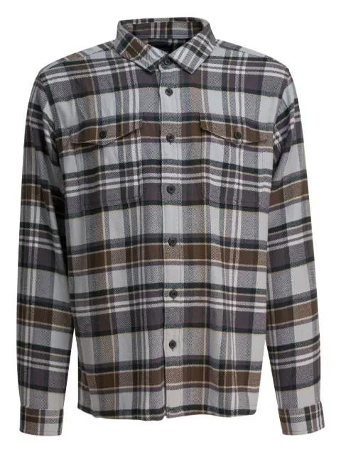 Patagonia Fjord flanne-texture plaid pocket shirt Grey 42401