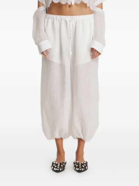 PNK drawstring linen trousers White PALADINA