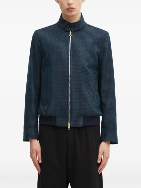 Paul Smith houndstooth zip jacket Blue M1R603ZT02808