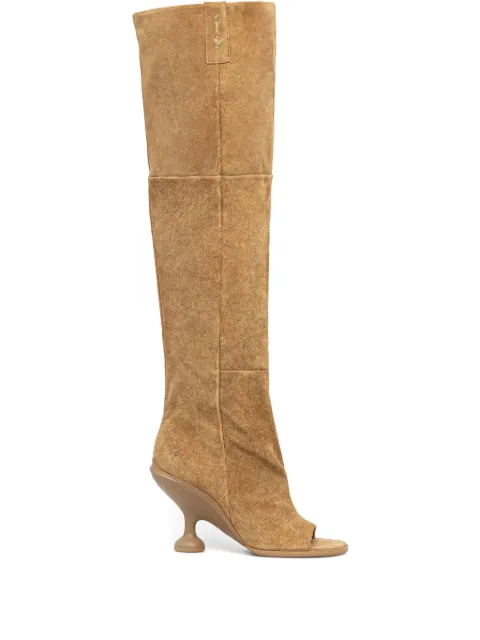 NAKED WOLFE 90mm Kind sculpted-heel boots Brown KINDCOWSUEDECAMEL