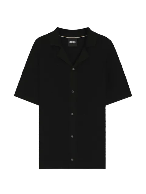 BOSS textured short-sleeve shirt Black 50543163