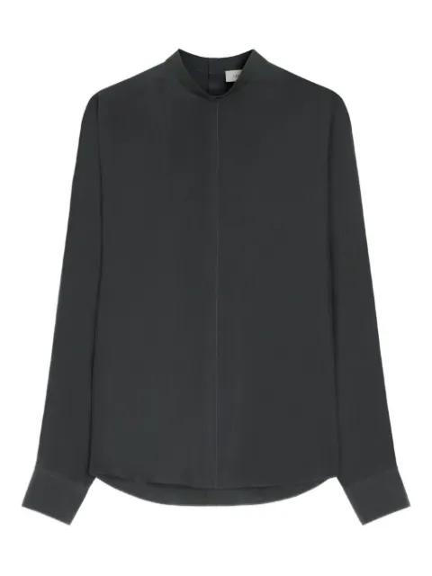 LEMAIRE long-sleeve plastron blouse Grey TO1398LF1459