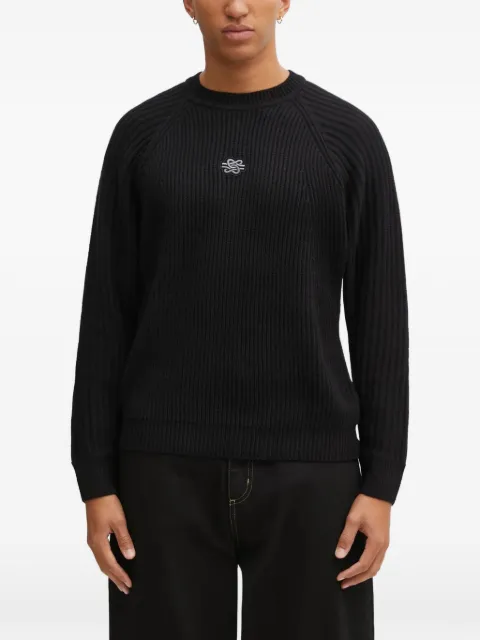 Filling Pieces ribbed embroidered sweater Black 422575500261