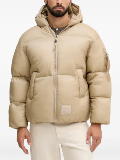 Alpha Industries Cloud puffer hooded zipped jacket Neutrals 148130
