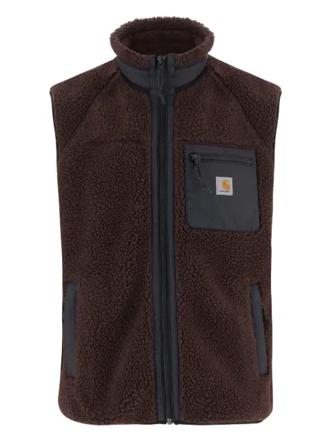 Carhartt WIP logo-pach zip-up vest Brown I035698