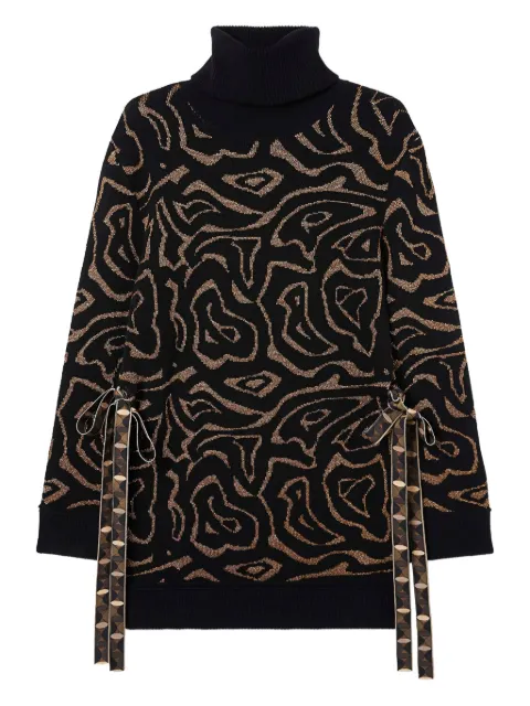 PUCCI Labirinto print oversized sweater Black 5UKM325U965