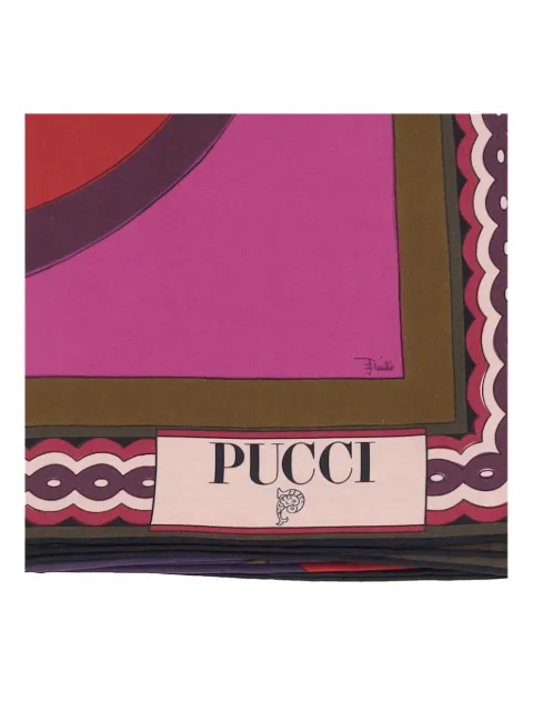 PUCCI graphic-print silk scarf Purple 5UGB455UC32