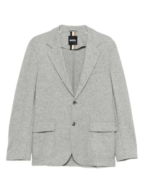BOSS flap-pocket blazer Grey 50551576