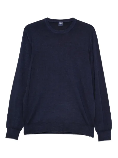 Fedeli merino-wool top Blue MU0F7023