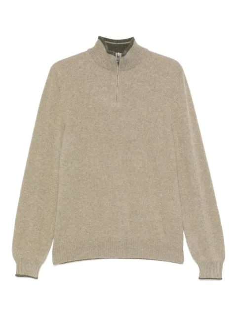 Fedeli half-zip sweatshirt Green MU008411B