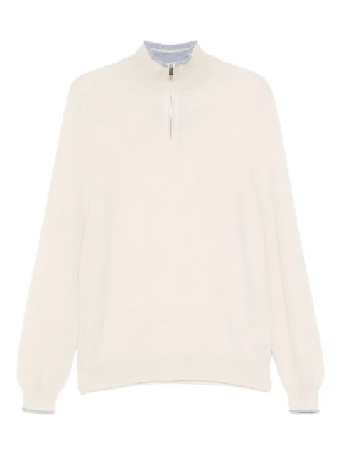 Fedeli half-zip sweatshirt Neutrals MU008411B