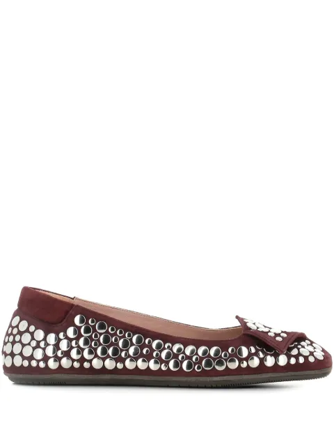 Dove Nuotano Gli Squali Where Sharks Swim studded ballet flats Red 6525