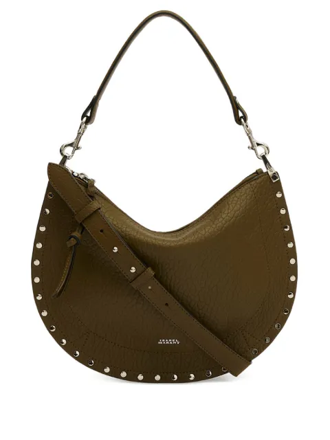 ISABEL MARANT Oskan soft zip bubble leather bag Green BF0066FAC4C22M