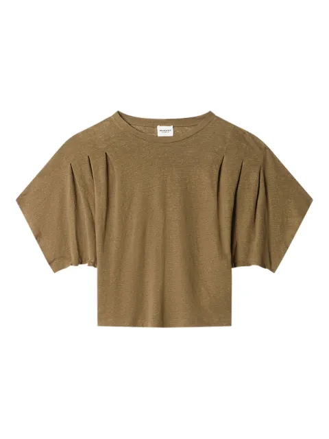 MARANT ÉTOILE Kyanza pleated T-shirt Green TS0048FBB1N17E