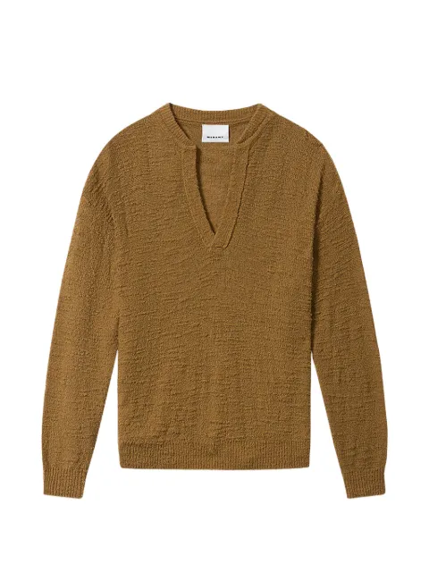 MARANT Arnold V-neck top Brown PU0679HAC2L02H