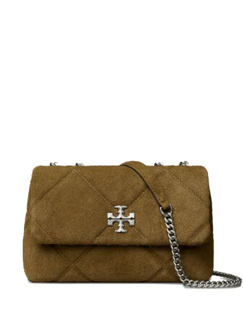Tory Burch Kira quilted suede shoulder bag Green 169170