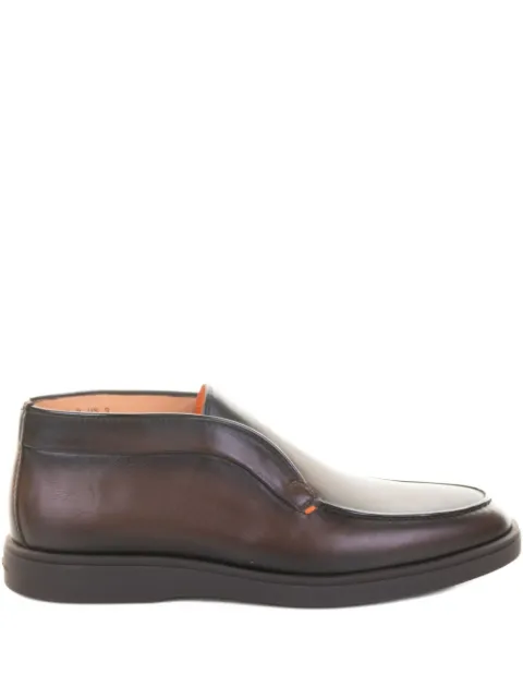 Santoni panelled leather boots Brown MGDT17823DKTGBYPS50