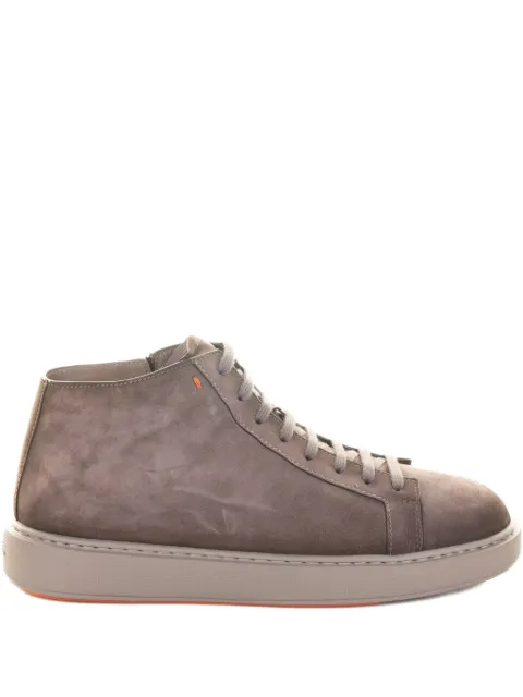 Santoni lace-up suede ankle boots Grey MBCD22141