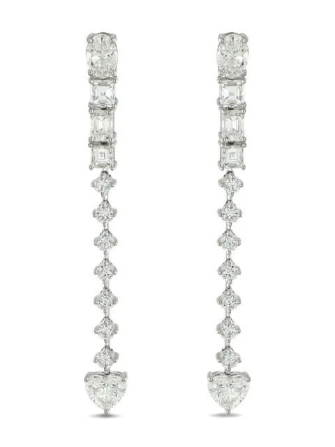 LB Exclusive 18K white gold diamond earrings Silver AER18518