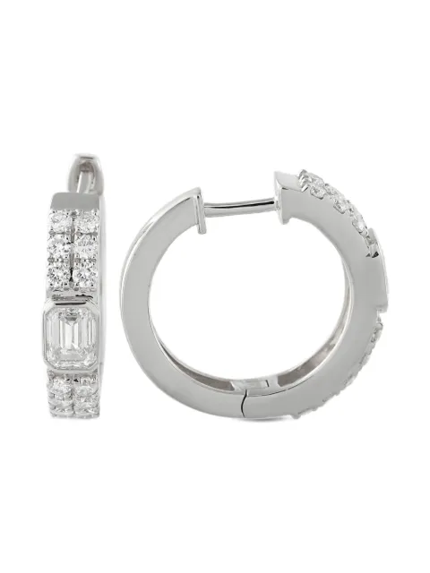 LB Exclusive 18K white gold diamond hoop earrings Silver AER20558