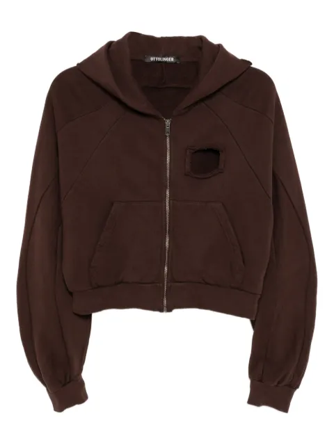 Ottolinger distressed hoodie Brown 11560041502