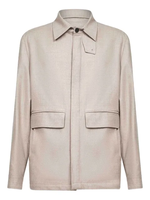 D4.0 buttoned-collar shirt jacket Neutrals CHETD440011800023