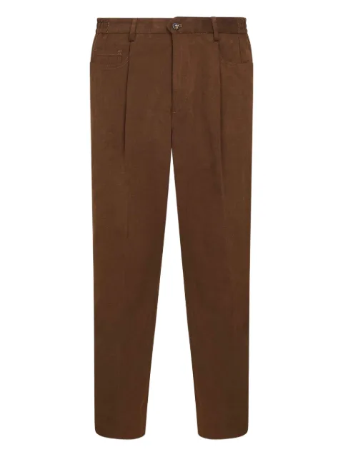 D4.0 moleskin-effect five-pocket trousers Brown BRICKLANESD440017000046