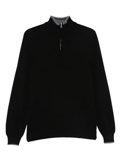 Fedeli half-zip sweatshirt Black MU008411B