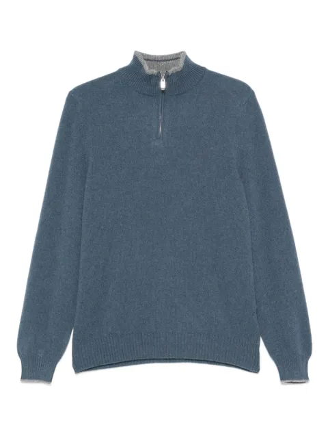 Fedeli half-zip sweatshirt Blue MU008411B