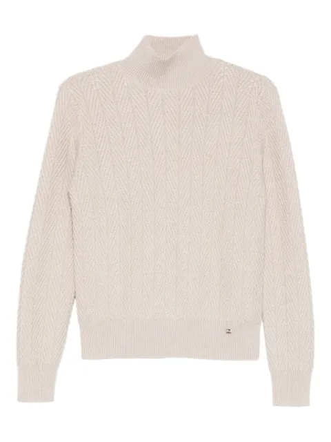 Herno high-neck textured sweater Neutrals ML000042D70309