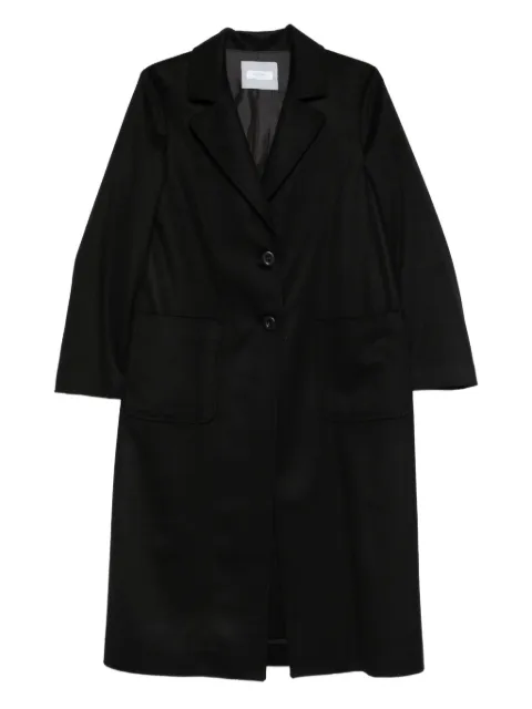 Barba notch-collar single-breasted coat Black 52106