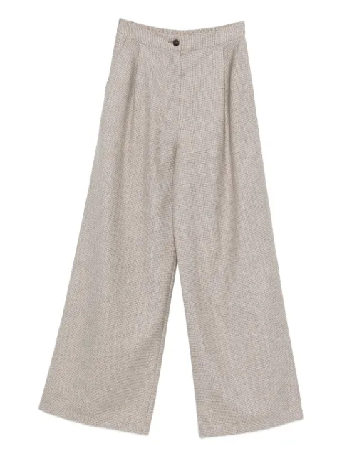 Barba houndstooth-pattern trousers Grey 52118